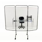 Buy R&B Antimicrobial Three Panel Clear Barrier