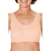 Amoena Pamela Seamless Post Surgical Compression Bra Front Zip Rose Nude,  White and Black - Fit Essentials Ltd.