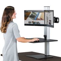 Buy Victor High Rise Electric Dual Monitor Standing Desk Workstation
