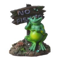 Buy Blue Ribbon Pot Belly Frog No Fishing Sign Ornament
