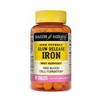 Buy Mason Natural High Potency Slow Release Iron Supplement