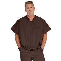 Buy Medline Fifth Ave Unisex Stretch Fabric V-Neck Scrub Top with One Pocket - Chocolate
