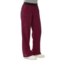 Buy Medline Pacific Ave Womens Stretch Fabric Wide Waistband Scrub Pants - Wine