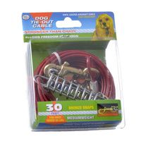 Buy Four Paws Dog Tie Out Cable - Medium Weight - Red