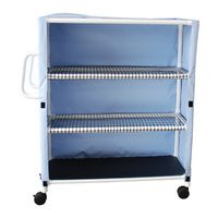 Buy MJM International Three Shelf Linen Cart With Open Area Shelf System