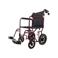 Medline Basic Aluminum Transport Chair With 12 Inch Wheels