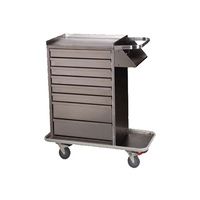 Buy Harloff Stainless Steel Eight Drawer Cast Cart