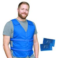 Buy Polar Kool Max Adjustable Body Cooling Zipper Vest with Cooling Packs