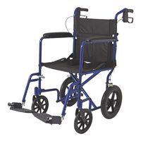 Medline Aluminum Transport Chair With 12 Inch Wheels