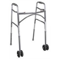 Buy Drive Bariatric Aluminum Two Button Folding Walker With Wheels
