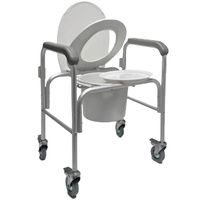Buy Graham-Field Three-in-one Aluminium Commode With Backbar and Casters