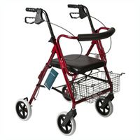 Buy ITA-MED Four Wheel Aluminum Rollator With Loop Brakes and Curved Backrest