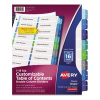 Buy Avery Customizable Table of Contents Ready Index Double Column Multicolor Dividers with Printable Section Titles