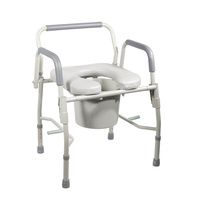 Buy Drive Knock Down Deluxe Steel Drop Arm Commode with Padded Seat