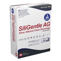 Buy Dynarex SiliGentle AG Silver Silicone Non-Bordered Foam Dressing