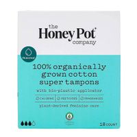 Buy The Honey Pot Super Tampons Bio-plastic Applicator