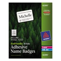 Buy Avery EcoFriendly Adhesive Name Badge Labels