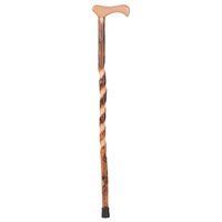 Buy Mabis DMI Briggs Brazos Twisted Hickory Walking Cane With Traditional Handle