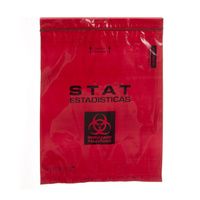 Buy Inteplast Red Reclosable Bag with Stat and Biohazard Warning