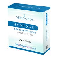 Buy Safe n Simple Simpurity Hydrogel Absorbent Wound Dressing Sheet
