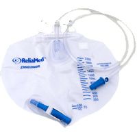 Buy ReliaMed Standard Night Drainage Bag With Double Hanger Anti-Reflux Valve