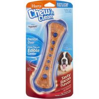 Buy Hartz Chew N Clean Dental Duo Bacon Flavored Dog Treat and Chew Toy