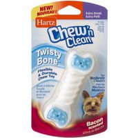 Buy Hartz Chew N Clean Twisty Bone Flexible And Durable Bacon Scented Dog Chew Toy