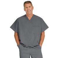 Buy Medline Fifth Ave Unisex Stretch Fabric V-Neck Scrub Top with One Pocket - Charcoal