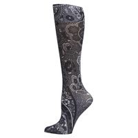 Buy Complete Medical New Black Paisley Knee High Compression Socks