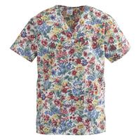 Buy Medline ComfortEase Ladies V-Neck Two-Pocket Scrub Tops - Spring Print