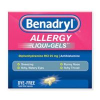 Buy Johnson & Johnson Benadryl Allergy Liqui-Gels Antihistamine Drug Capsules