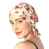 Buy Chemo Beanies Shannon Stone Blush Floral Ribbed