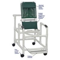Buy MJM International Reclining Shower Chair with Deluxe Elongated Open Front Commode Seat