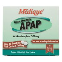 Buy Medique APAP Extra Strength Pain Relief Dose Tablet