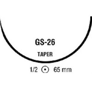Medtronic Monosof Dermalon Taper Point Sutures GS-26 Needle