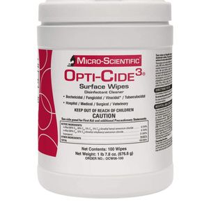 Micro Scientific Opti-Cide3 Surface Disinfectant Cleaner Wipes
