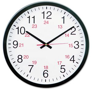 Universal 24-Hour Round Wall Clock