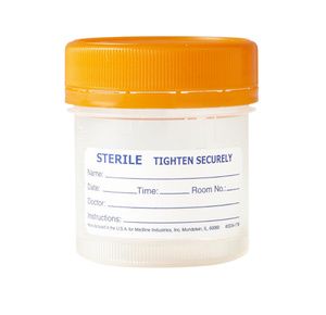 Medline Wide-Mouth Click-N-Close Pneumatic Tube-Safe Specimen Container