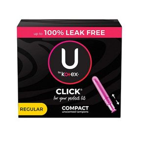 Kimberly U By Kotex Click Regular Absorbency Tampons