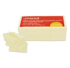 Universal Recycled Self-Stick Note Pads