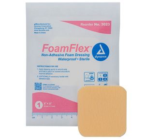 Dynarex FoamFlex Non-Adhesive Waterproof Foam Dressing