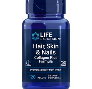 Life Extension Hair, Skin & Nails Collagen Plus Formula Tablets