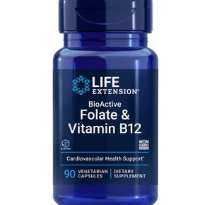 Life Extension BioActive Folate & Vitamin B12 Capsules