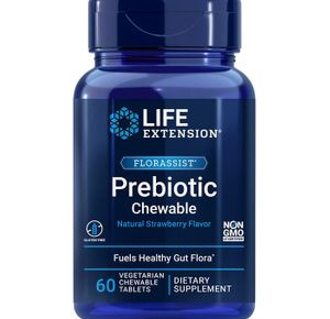 Life Extension FLORASSIST Prebiotic Chewable Strawberry Tablets