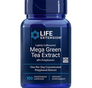 Life Extension Lightly Caffeinated Mega Green Tea Extract Capsules