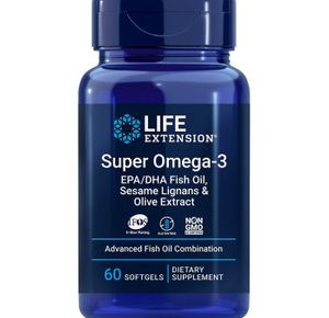 Life Extension Super Omega-3 EPA/DHA Fish Oil, Sesame Lignans & Olive Extract