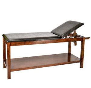AdirMed Wood Treatment Table with Shelf & Adjustable Back