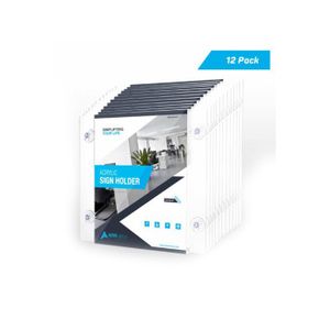 AdirOffice Acrylic Window Sign Holder with Suction Cups