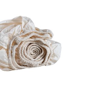 Sleep and Beyond Organic Cotton Sateen Fitted Sheet