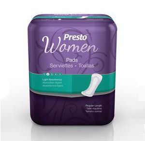 Presto Regular Light Absorbency Inontinence Pad